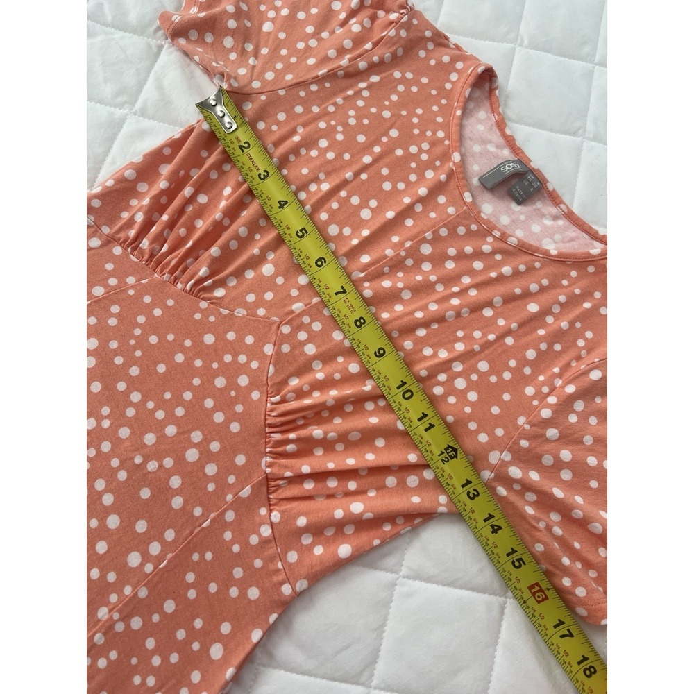 ASOS Orange Polka Dot Skater Dress Women Size 4 Fit Flare Summer Retro Coquette - Picture 6 of 9